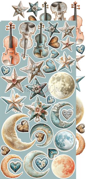 Комплект дизайнерска хартия с елементи за изрязване - Sprites Of Harmony MIX - 18 листа