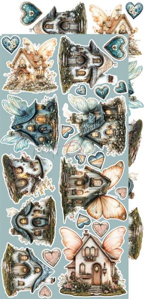 Комплект дизайнерска хартия с елементи за изрязване - Sprites Of Harmony MIX - 18 листа