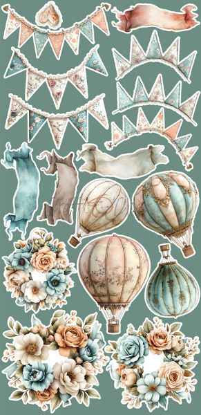 Комплект дизайнерска хартия с елементи за изрязване - Sprites Of Harmony MIX - 18 листа