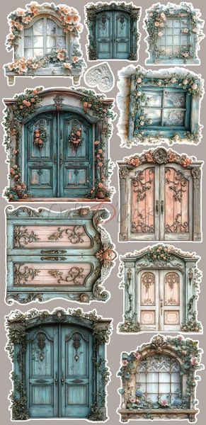 Комплект дизайнерска хартия с елементи за изрязване - Sprites Of Harmony MIX - 18 листа