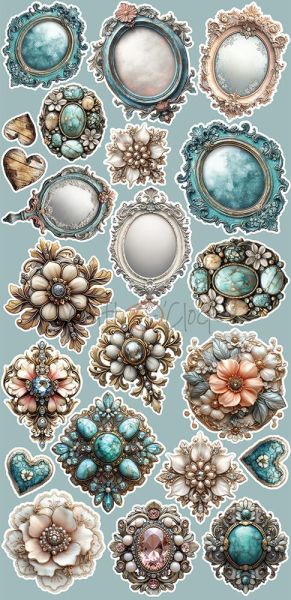 Комплект дизайнерска хартия с елементи за изрязване - Sprites Of Harmony MIX - 18 листа