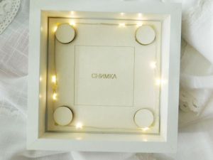 Персонализирано пано за новородено момченце - 20 х 20 х 4 см