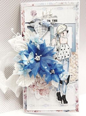 Панделка Шифон - Светло синьо - 9.00 м.