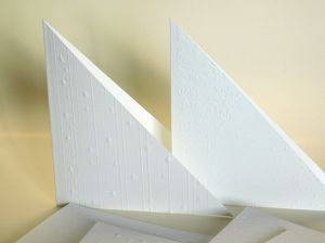 Релефни Заготовки за картички - Триъгълни Бяла Зима - 6 бр.