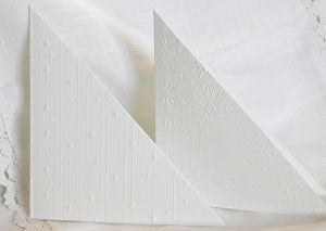 Релефни Заготовки за картички - Триъгълни Бяла Зима - 6 бр.