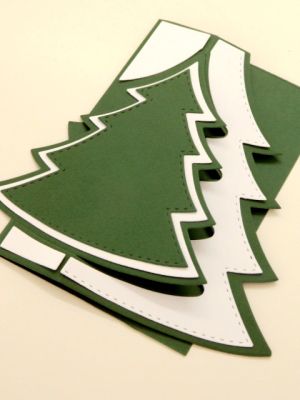 Заготовки за картички - Swing Green Tree - 1 бр.
