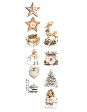 Дизайнерска хартия с елементи за изрязване - 30,00 x 5 см - 3 листа