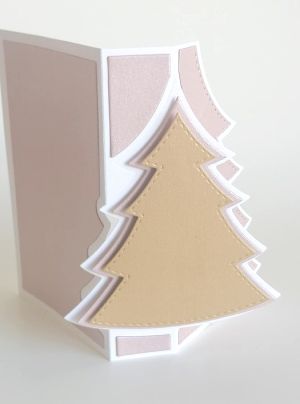 Заготовки за картички - Swing Golden Rose Tree - 1 бр.