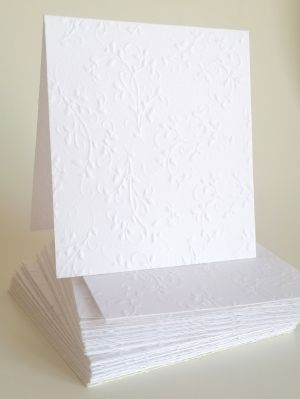 Релефни Заготовки за картички - FIRENZE Ivory White - 4 бр.