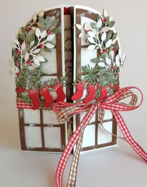 Панделка - Червено и бяло каре  - 0,60 см - 2 м.