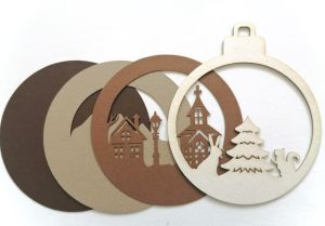 Многопластова топка - Кафяво - 9 см.