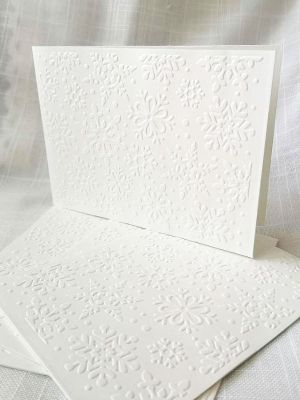 Релефни Заготовки за картички - Бяла Зима - 4 бр.