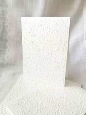 Релефни Заготовки за картички - Бяла Зима - 4 бр.