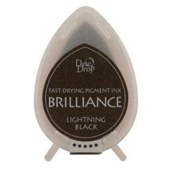 Бързосъхнещ пигментен тампон - BRILLIANCE - Lightning Black / Светкавично черно