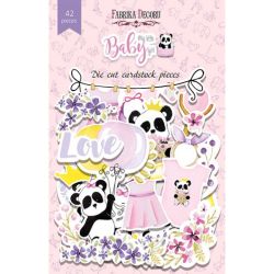 Комплект тагове и изрязани елементи - My Little Baby Girl - 42бр.