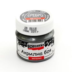 Акрилна боя металик - сребро - 50мл.