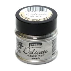 Акрилна боя металик деликатна - антично сребро - 50мл.