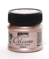 Акрилна боя металик деликатна - розово злато - 50мл.