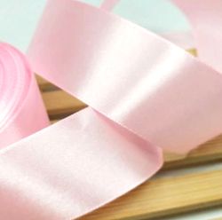 Панделка сатен - Светло розова - 10 м №16
