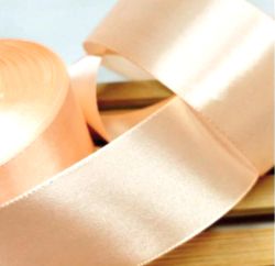 Панделка сатен - Нежна праскова- 10 м №27