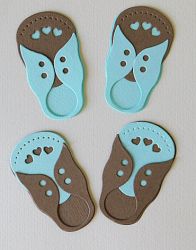 Бебешки обувки - Аквамарин и кафяво - 2 чифта 