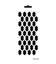 Шаблон  MU32 - 25 х 10см.