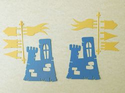 Замъци със знамена - Сини - 12 елемента