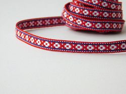Ширит - Двулицев Червено,бяло и синьо - 0,90 см - 2.00 м. 