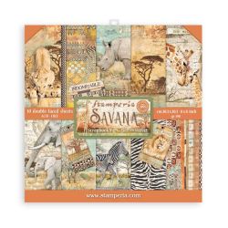 Комплект дизайнерска хартия - SAVANA - 10 двустранни листа