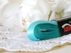 Панделка сатен - Светъл тюркоаз - 10м. №65