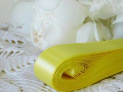 Панделка сатен - Жълто - 10 м №82