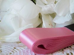 Панделка сатен - Пунш розово - 10м №20