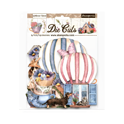 Комплект тагове и изрязани елементи от Чипборд - Welcome Home