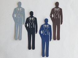 Елементи от хартия - Мъже - 4 елемента