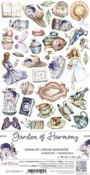 Комплект дизайнерска хартия с елементи за изрязване - GARDEN OF HARMONY - 12 листа