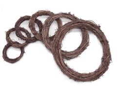 Плетен венец естествени клонки - 25 см