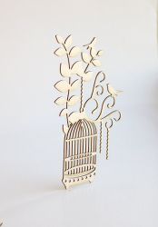 Елементи за миниатюра - Кафез с птичка