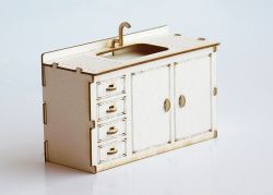 3D елементи за миниатюра - Шкаф-мивка