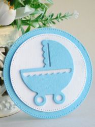 3D - Бебешка количка - Синьо