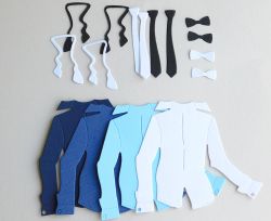 Мъжка риза Синьо - 16 елемента