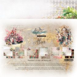 Комплект дизайнерска хартия - Alice - 12 двустранни листа