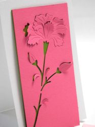 Заготовки за картички - Микс карамфили Розово - 9 елемента