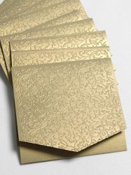 Перлени Релефни заготовки за картички - Gold Leaf - 1бр.