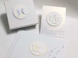 Готова 3D декорация за Кръщене Бяло и Шампанско - 3 броя