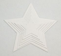 Хартиени елементи - звезди - 6 бр.