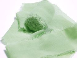 Панделка Ретро Копринен Шифон - Rezeda Green- 5 см / 1.45 м.