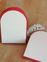 Заготовки за картички - Арка Червено и бяло - 2 бр.