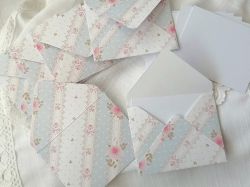 Комплект пликове с вложки - Vingade Сини рози - 8,50 х 10,50 см - 6 бр.