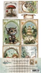 Комплект дизайнерска хартия - Friends of the Forest Cards Set - 6 листа