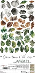 Комплект дизайнерска хартия с елементи за изрязване - All Leaves EXTRA MIX - 18 листа